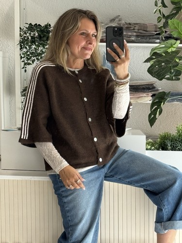 Kuschelige strickweste braun - kuschelige,