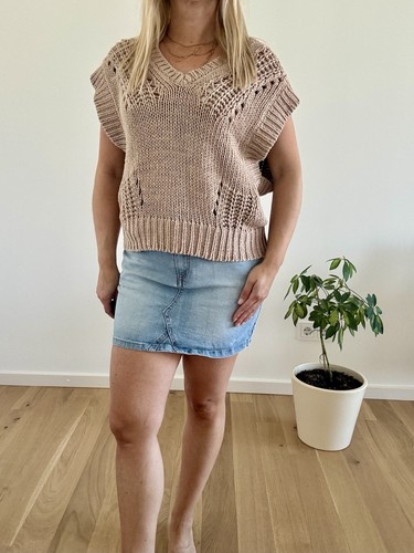 Strick weste beige - in, beige/braun