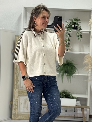 Kuschelige strickweste creme - kuschelige,