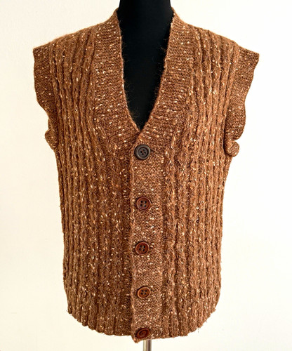 Herren strickweste braun - herren,