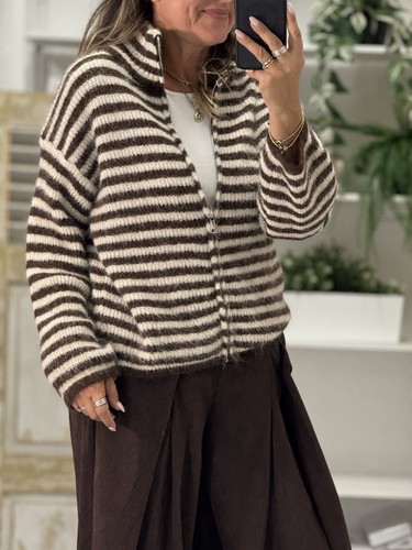 Kuschelige strickweste braun - kuschelige,